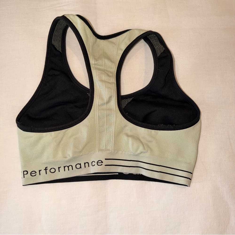 Calvin Klein Logo Band Sports Bra Racerback Gray Green Athleisure Size S - Picture 4 of 8